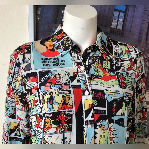 Behulastyle vintage buttoned up shirt - comics cartoon - Picture 7 of 17